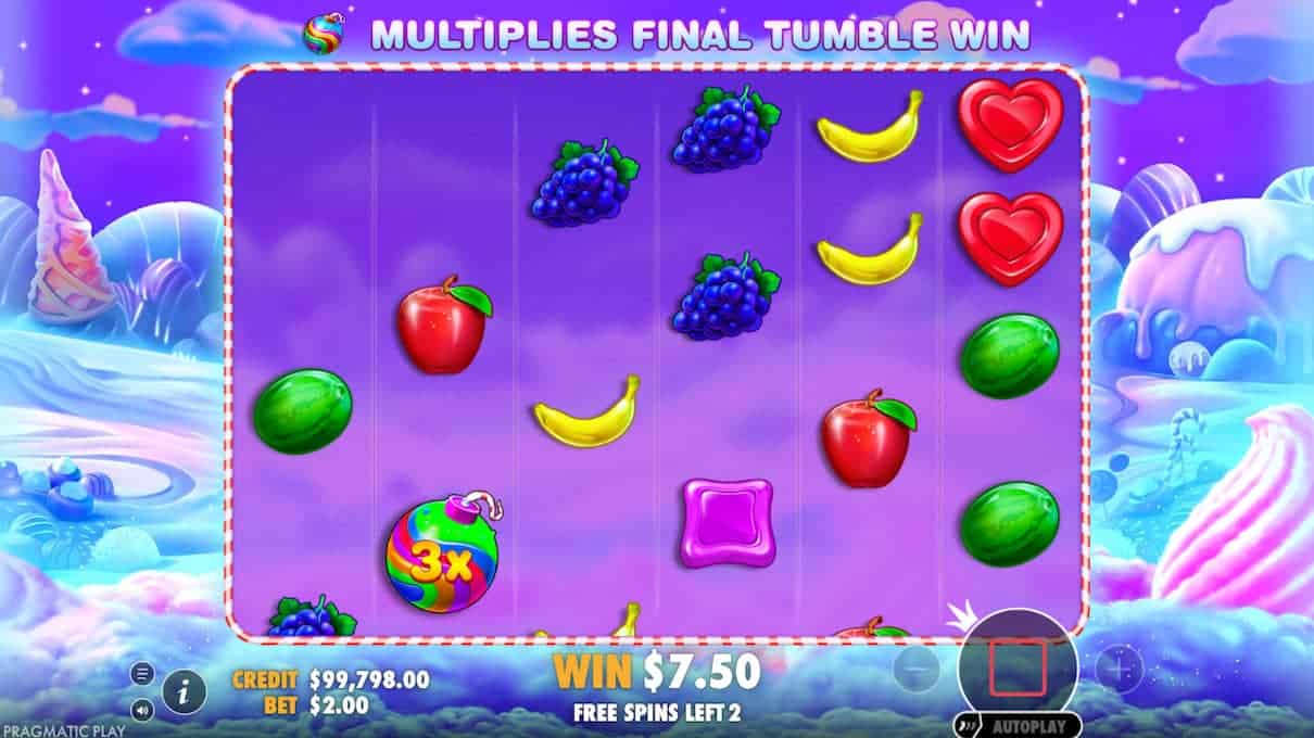 Бонусный раунд Sweet Bonanza с бесплатными вращениями и множителями